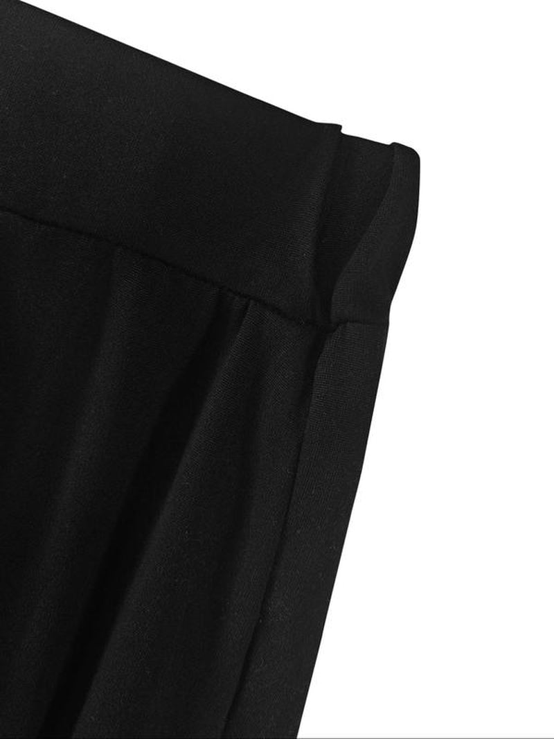 Stylish Plus Size High Waist Wide Leg Pants with Double Button Detail - Comfortable Casual Trousers for Fall & Winter Outdoor Wear